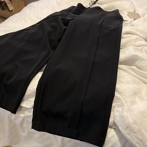 Zara basic black wide leg pant